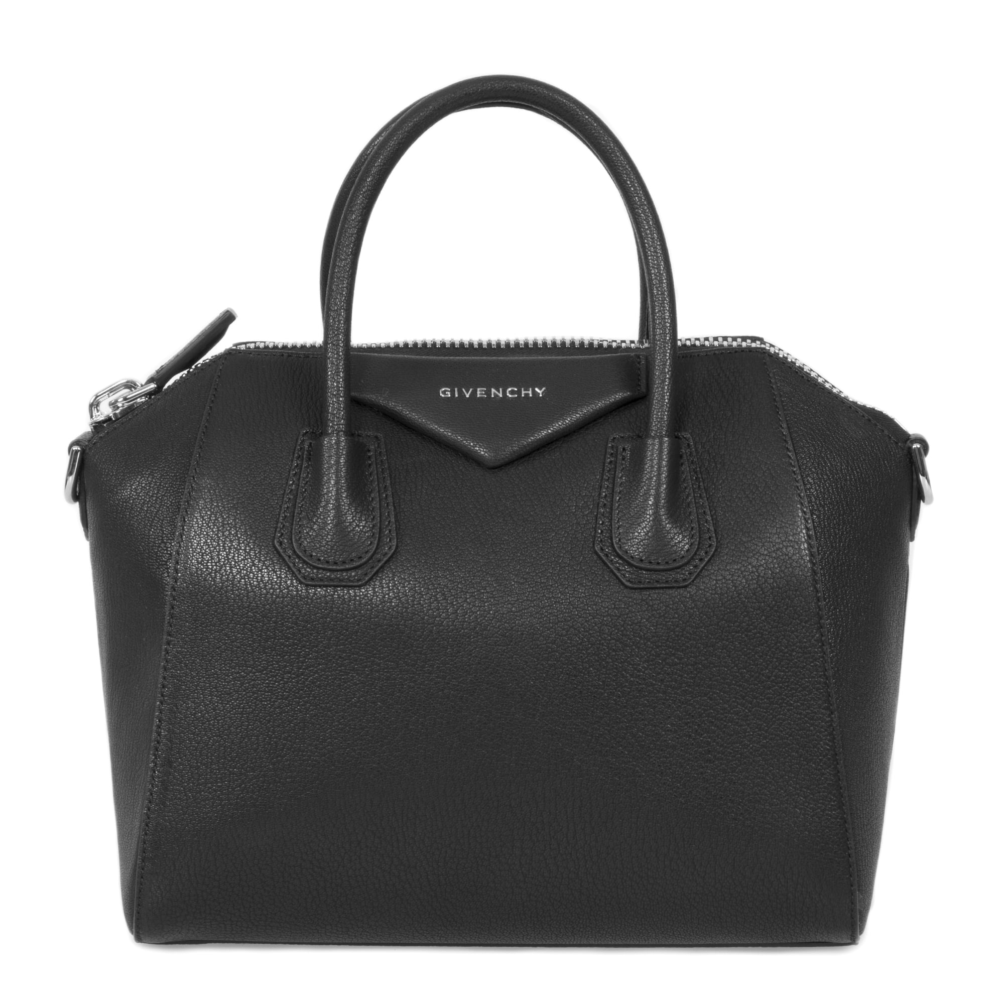 Givenchy Antigona Sugar Goatskin Leather Satchel Bag | Matte Black with ...
