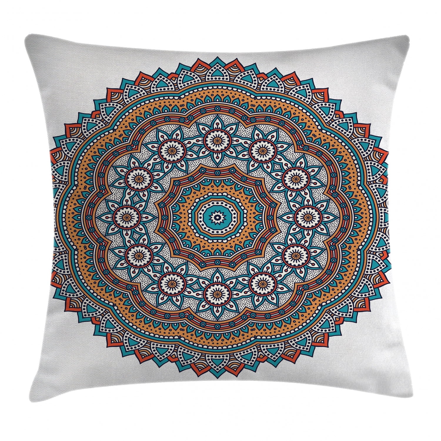 Mandala Decor Throw Pillow Cushion Cover, Vintage Moroccan Sacred ...