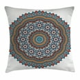 thumbnail image 1 of Mandala Decor Throw Pillow Cushion Cover, Vintage Moroccan Sacred Hidden Mean Ritual Belief Diagram with Nature Harmony Form, Decorative Square Accent Pillow Case, 16 X 16 Inches, Multi, by Ambesonne, 1 of 1