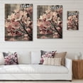 thumbnail image 4 of Designart "Pink Grey Dogwood Photo landscape" Floral & Botanical Print on Natural Pine Wood, 4 of 5