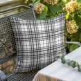 thumbnail image 3 of Throw Pillow Covers 20x20 Inch, Buffalo Plaid Decorative Pillow Cases for Couch Sofa Bed, Charcoal Gray Farmhouse Gingham Striped Cotton Linen Square Home Decor Pillowcases with Hidden Zipper, 3 of 9