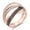 Brown[B], variant on Santuzza 925 Sterling Silver Twisted Ring Nano Brown Spinel Cubic Zirconia Rose Gold Plated Ring for Women