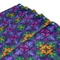 thumbnail image 3 of Yayeee Shower Curtain with Hooks 72"x72" Waterproof Fabric Bathroom Hanging Decor, Purple Stained Glass Pattern, 3 of 5