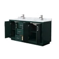thumbnail image 3 of Wyndham Collection Miranda 66" Plywood Double Bathroom Vanity in Nickel/Green, 3 of 6
