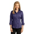 thumbnail image 1 of Red House® Ladies 3/4-Sleeve Nailhead Non-Iron Shirt. RH69 Morado Oscuro L casa Roja RH69, 1 of 1