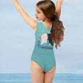thumbnail image 3 of FOR U DESIGNS Cute Toddler Girl Bathing Suit Size 7-8 Years Skin-Friendly Sleeveless Tank Leotard Pink Black Axolotl Gymnastics Dancewear for Kids, 3 of 8