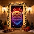 thumbnail image 3 of Ouuluon Light Up Christmas Door Cover, 70.9 inches Glow-In-The-Dark Panel for Front Door Holiday Display, 3 of 6
