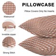 thumbnail image 5 of Lumbar Pillow Covers 20x12 Inch Set of 2, Red Buffalo Plaid Waterproof Outdoor Pillow Covers, Farmhouse Checkered Boho Vintage Decorative Cushion Pillowcases for Couch, Sofa, Bed, Garden, Patio, 5 of 9
