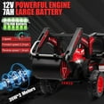 thumbnail image 4 of Luku 12V 3 in 1 Kids Ride on Excavator & Tractor with Detachable Trailer for Boys Girls, Red, 4 of 7
