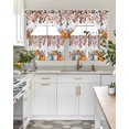thumbnail image 4 of Pumpkins Fall Swag Kitchen Curtains Sets for Windows 24 Inch Length, Thanksgiving Eucalyptus Leaves Farmhouse Short Window Curtain Panels Swags Valances and Tiers 3 Piece Set for Cafe/Dining Room, 4 of 5