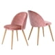 thumbnail image 3 of Silla De Comedor 2 Zomba Rose Velvet Diamond Kd Metal A(Silla Solamente) FurnitureR Zomba, 3 of 5