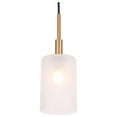 thumbnail image 2 of Woodbridge Lighting Elise 1-Light Glass Mini-Pendant in Brass/Bronze/Opal, 2 of 4