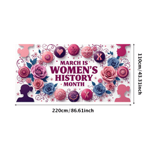 LUUFILx Women's History Month Celebration Banner Backdrop Decoration March Party Event Wall Background Supplies Photography Props
