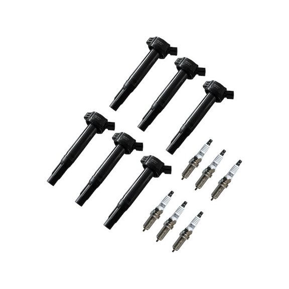 Ignition Coil Set with Spark Plugs - Compatible with 2007 - 2010, 2012 - 2017 Toyota Camry 3.5L V6 - Replacement