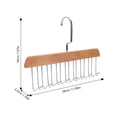 thumbnail image 2 of IBASETOY Space Saving Clothes Hangers Wood Khaki Clothing Storage 1 Set Room Organization, 2 of 7