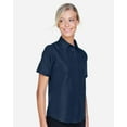 thumbnail image 2 of Harriton M580W Women's Key West Short Sleeve Performance Staff Shirt-Navy-S, 2 of 3