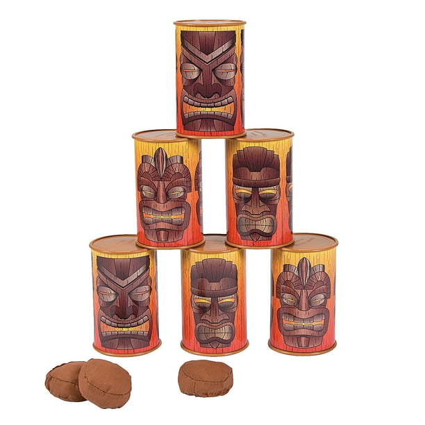 Tiki Can Toss Game Party Favors 9 Pieces