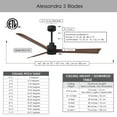 thumbnail image 6 of Matthews Fan Company AK-BK-WN-42 Alessandra 42” Matte Black Ceiling Fan with 3 Walnut Blades, Remote Control, Indoor/Outdoor Wet Rated, 6 of 6