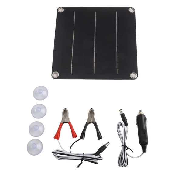 12V 10W Solar Trickle Charger and Battery Maintainer with Intelligent Controller for Cars, RVs, Boats, Motorcycles, for LIFEPO4, Lithium Ion, and Lead-Acid Batteries, IP65 Waterproof Outdoor Design