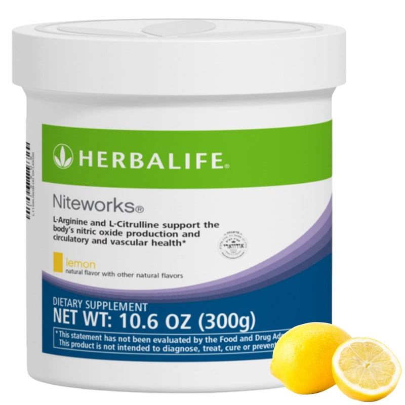 HERBA LIFE NRG Tea Select Passionfruit Hibiscus 30 Packets with Niteworks Lemon Flavor 10.6 oz