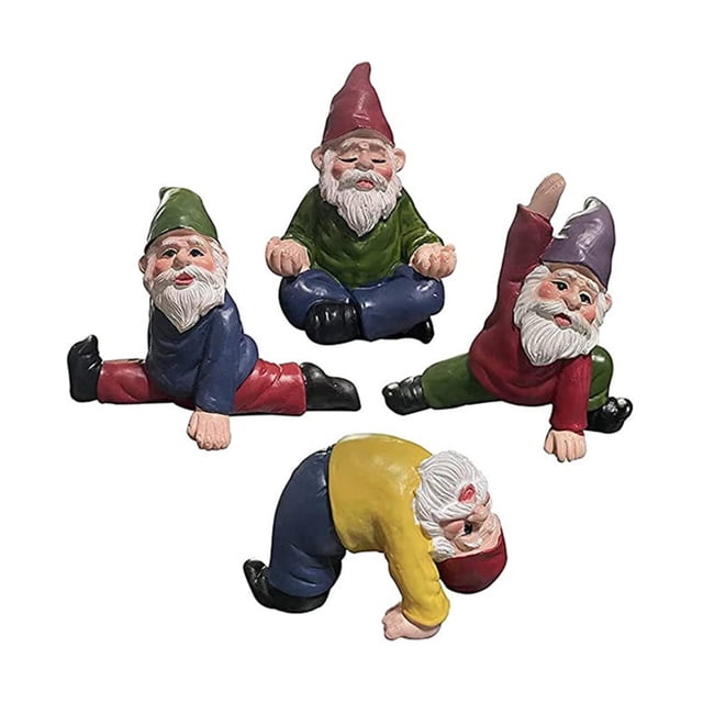Moyic Yoga enano borracho elfo creativo gnomo regalos enanos resina adornos sólido Micro paisaje escultura adornos para habitación al aire libre Artesanía Moyic HA012401-00B