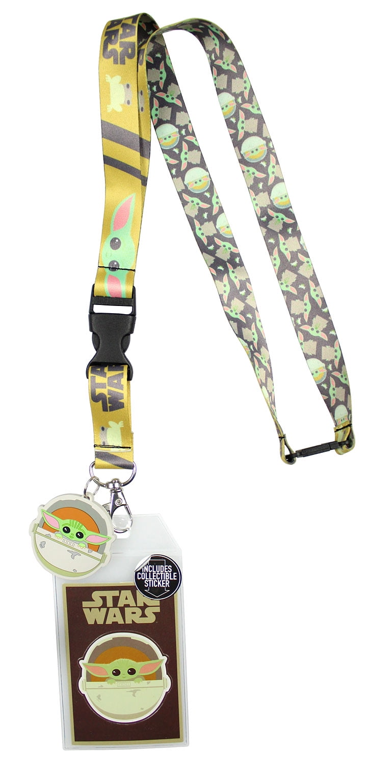 cillop Baby Yoda 18 inches Lanyard Keychain Holder Mandalorian Star Wars Lanyard for Keys Cell Phone ID Badges 