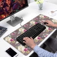 thumbnail image 2 of Long Mouse Pads for Desk,Pioneer Flower Floral Print Pattern Desk Mats on Top Of Desks, Desk Mouse Pad Extra Large with 3mm Non-Slip Base and Stitched Edge for Gaming,Office,Work,Home 31.5"x15.7", 2 of 6