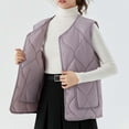 thumbnail image 4 of qolati Womens Quilted Puffer Vest Button Down Sleeveless Jackets Lightweight Padded Gilet Outerwear 2024 Fashion Warm Winter Coats With Pockets, 4 of 6