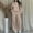 Khaki, variant on Women's 2 Piece Sweat Suit Jogger Set Tracksuit Solid Color Casual Loose Hoodie Sweatshirt and Pants Lounge Set