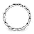 thumbnail image 2 of Sterling Silver Rhodium Rice Bead Ring, 2 of 8
