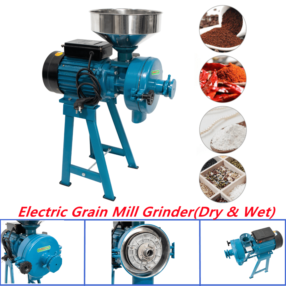Details about   Wet&Dry 110V 3000W Electric Grinder Feed/Flour Mill Cereal Grain Corn Wheat Gift 