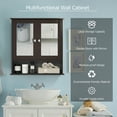 thumbnail image 2 of Costway Wall Mount Mirror Cabinet Brown, 2 of 10