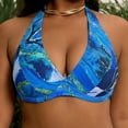 thumbnail image 6 of Swimming Suits for Women Two Piece Tummy Control Swimwear V Neck Push Up Bikini Top with Bottom Plus Size Fashion, 6 of 6