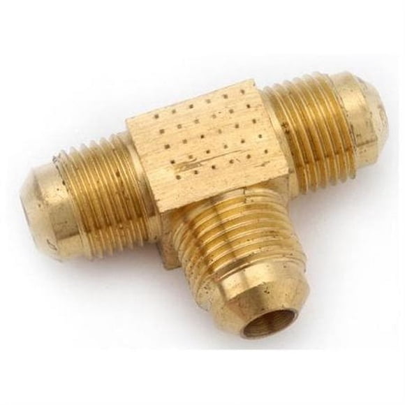 Anderson Metals 54044-06 Brass Tube Fitting, Flare Tee, 3/8" x 3/8" x 3/8" Flare