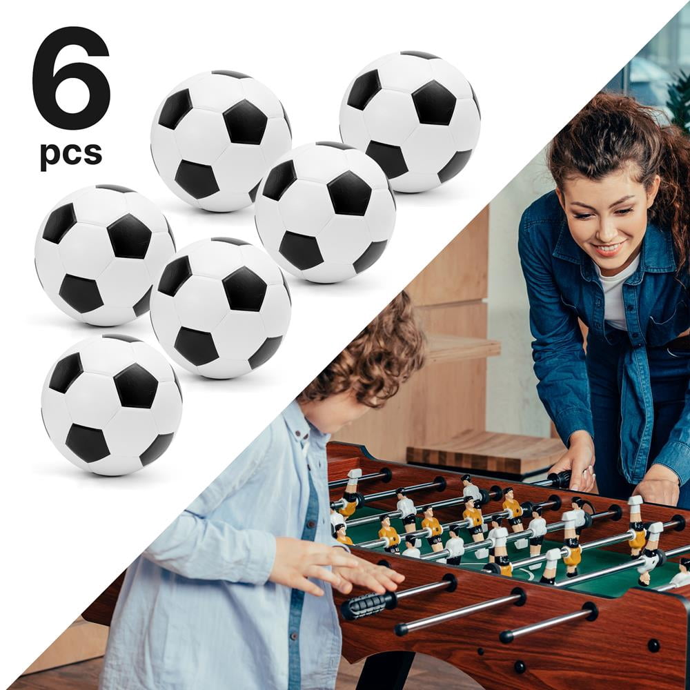 SereneLife 6-Piece Table Soccer Football Ball Replacement 1.3 Inches Mini Black & White Soccer Ball