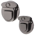 thumbnail image 4 of FUTUREORYY 2Pack Bag Clasp Turn Button Latch for Black Metal Locking Mechanism, 4 of 7