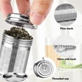 thumbnail image 3 of 2 Pcs Stainless Steel Tea Filter,Loose Leaf Tea Infuser with Extended Chain Hook and Drip, Ultra Fine Honeycomb Design mesh Tea Filter for Brewing Tea,Spices and Seasonings, 3 of 7