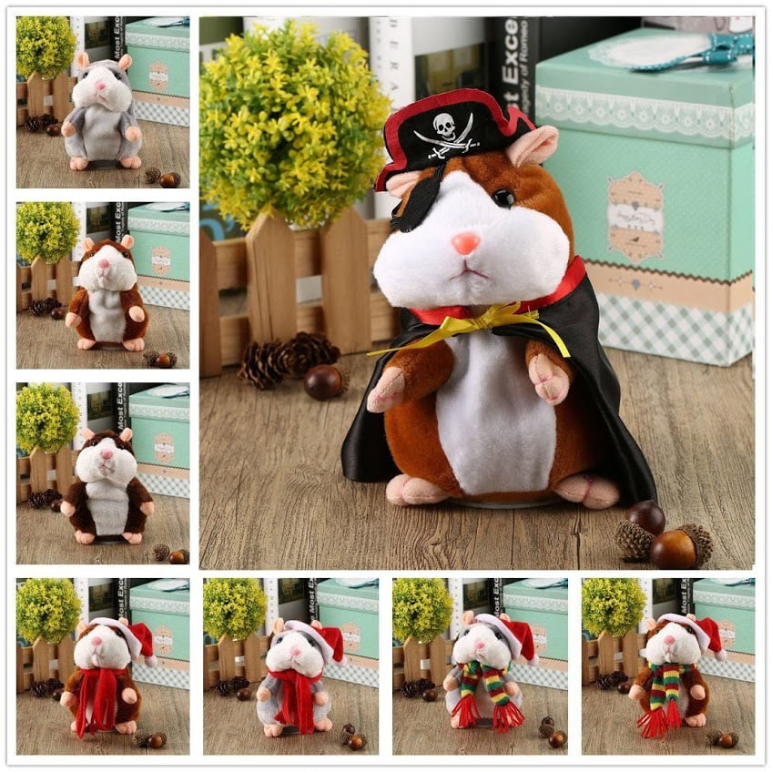7.5'' Mimicry Talking Hamster in Pirate Custume Repeats What You Say Plush  Toy Interactive Toys Electronic Pet Animal Kids Toy | Walmart Canada