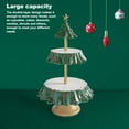 thumbnail image 4 of Christmas Snack Display Stand Rack Double Layers Resin Tree Shape Cupcake Holder Dessert New Year Serving Bowl Table, 4 of 7