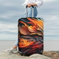 thumbnail image 7 of Susaid Dynamic Fire Bird Art Print Elastic Washable Suitcase Cover with Hidden Zipper, Fits 18-32 Inch Luggage for Protection During Travel-Large, 7 of 7