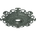 thumbnail image 3 of 38 3/8"OD x 6 5/8"ID x 2 7/8"P Orleans Ceiling Medallion (Fits Canopies up to 8 1/4"), Hand-Painted Athenian Green Crackle, 3 of 6