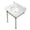 Marble White / Polished Nickel, variant on Kingston Brass KVPB30MOQ7 Monarch 30" Carrara Marble Console Sink with Stainless Steel Legs (8-Inch, 3-Hole), Carrara Marble White/Brushed Brass