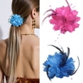 thumbnail image 2 of Sophisticated Feathered Flower Hairpin Fashion Hair Ornament Hair Accesories for Enhancing Wedding and Party Outfits, 2 of 9