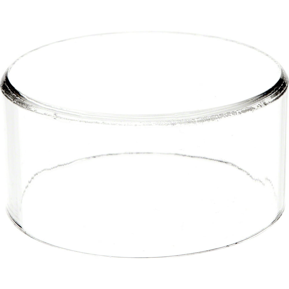 Plymor Clear Acrylic Round Cylinder Display Riser, 2 inches (Height) x ...