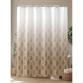 thumbnail image 4 of Fsddascl Brown Moroccan Abstract Shower Curtain Set - Small 36" x 72" Washable Bathtub Curtain with 12 Hooks, Geometric Gradient Modern Art Waterproof Fabric Stall Shower Curtains for Bathroom, 4 of 6