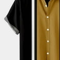 thumbnail image 5 of SXCXLSA Mens Striped Shirt Regular Fit Collar Short Sleeve Button Down Shirt Comfortable Business Casual Tee Gold XL, 5 of 6