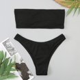thumbnail image 4 of XIYON Women's Bikini Sets Women Two Piece Solid Color Swimwear Split Bikini Swimsuit Beachwear Padded Beach Vacation 2026, 4 of 7
