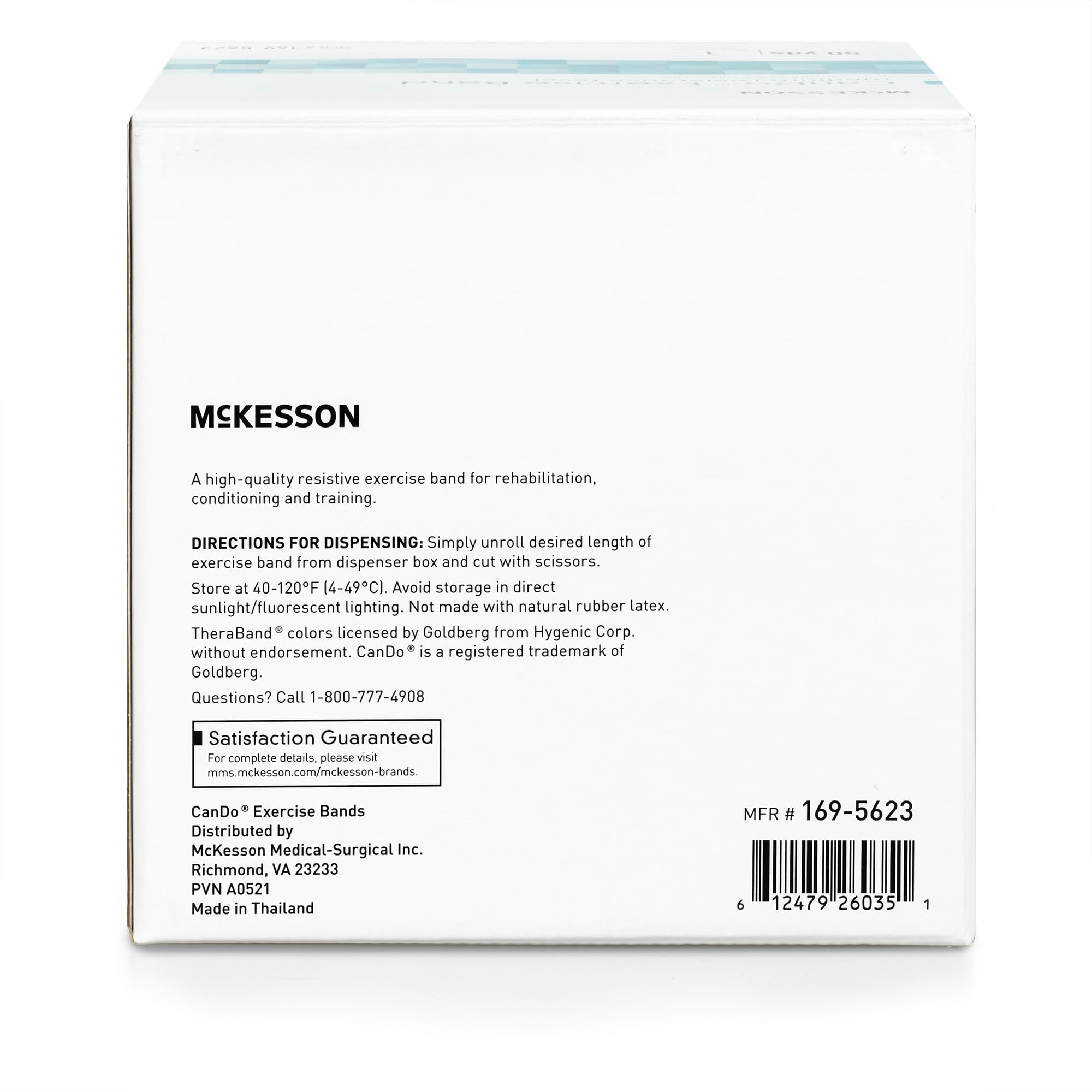 McKesson CanDo Exercise Resistance Band Green Medium Resistance 5" x 50 Yd. 169-5623, 1 Each