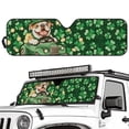 thumbnail image 2 of POLERO Windshield Sun Shade, St. Patrick English Bulldog Front Window Sunshade Car Accessories Universal Fit Off-road Vehicle Truck Sun Visor Protector, Keep Car Cool, 2 of 7