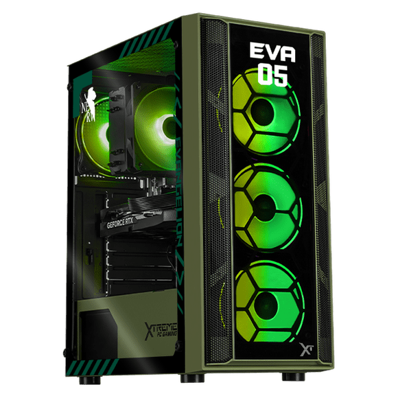 PC Gamer Xtreme PC Gaming NVIDIA GeForce RTX 5060 AMD Ryzen 7 5700X 16GB SSD 1TB WIFI Evangelion 05 gaming 1080p, estudios y multitarea